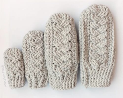 Cable Cuff Mittens