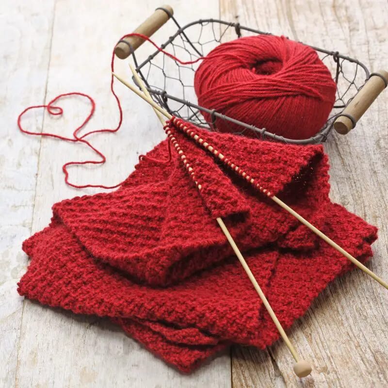 Knitting A Scarf 