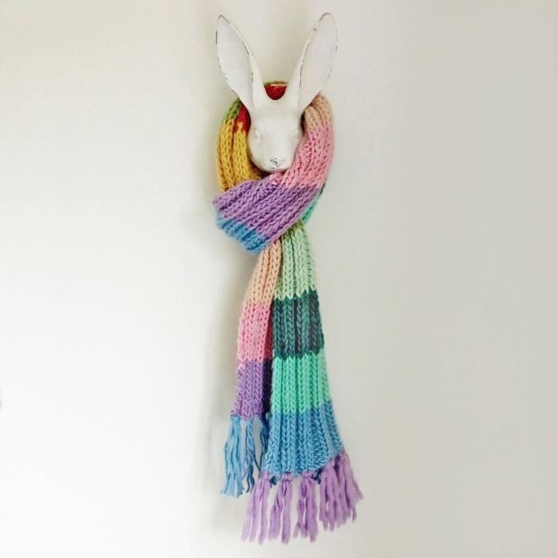 Rainbow Scarf Knitting Kit