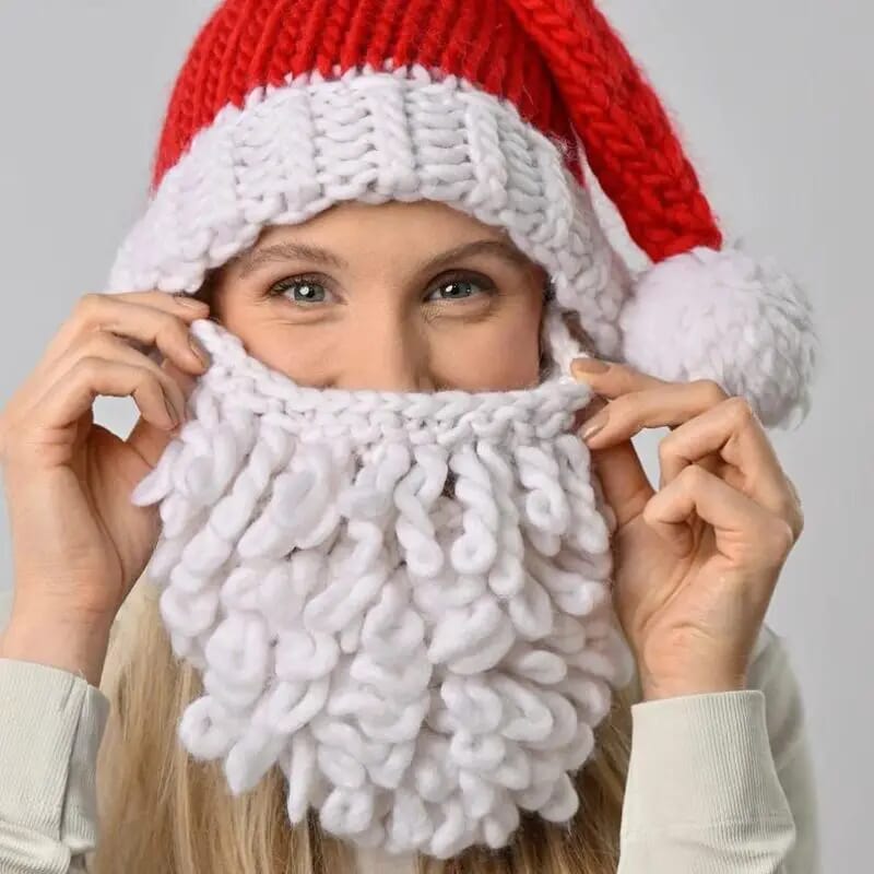 Santa's Hat And Beard Christmas Knitting Kit