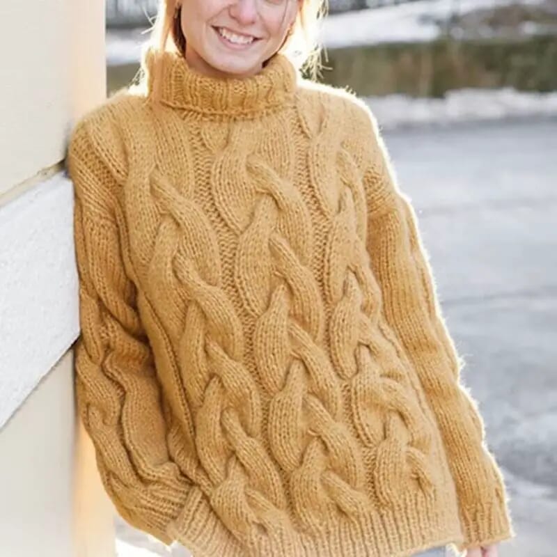 High Neck Sweater Knitting Kit