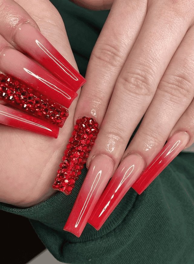 Red Ombre Nail Designs