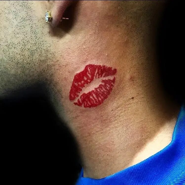 33 Playful Lip Kiss Tattoos: Express Your Love in Ink - Psycho Tats