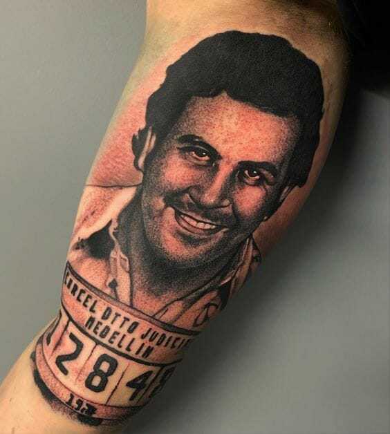 Pablo Escobar Tattoos - Highlighting The Dramatic Arc Of Escobar's Life, From His Ascent To Power To His Eventual Downfall!