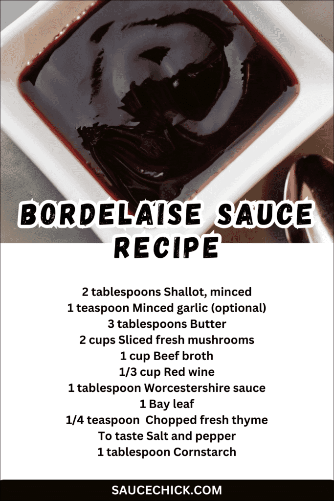 Substitutes of Bordelaise Sauce recipe