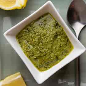 5-Minute Lemon Pesto Sauce Recipe (Quick And Easy Dish Enhancer)
