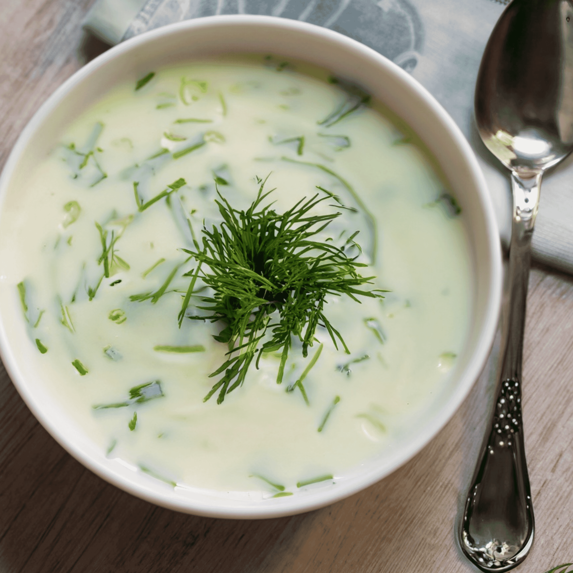 Creamy Cucumber Yogurt Soup With Fresh Dill Soup - A Healthy Delight