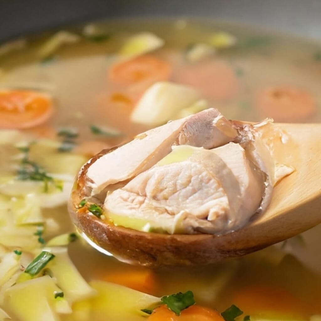 chicken soup preparation