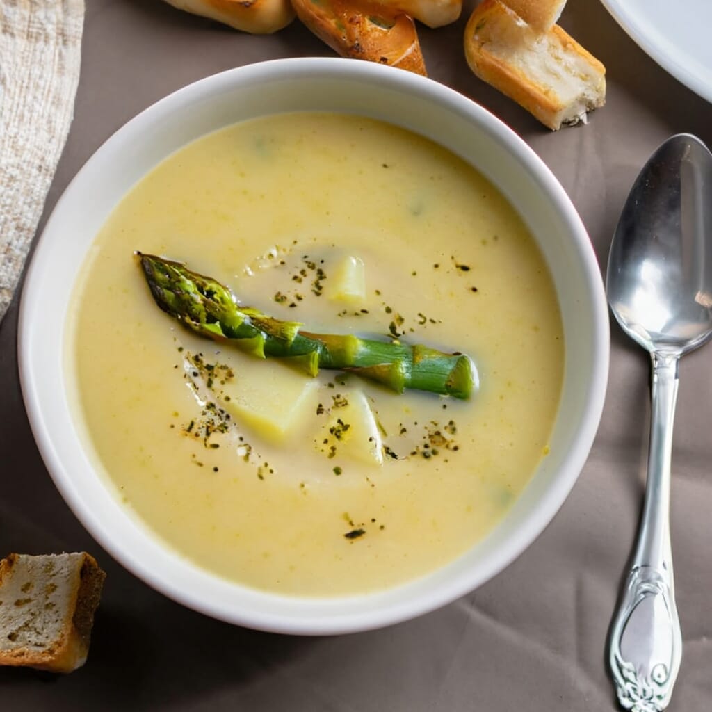 25- Minutes Asparagus Potato Soup (Made With A Homemade Style) - Soup Chick