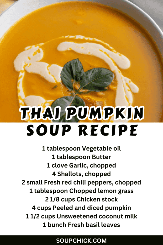 thai pumpkin soup ingredients card