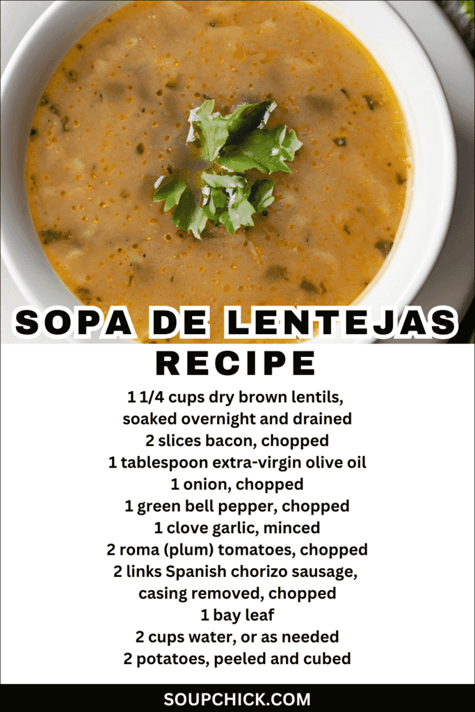 sopa de lentejas recipe