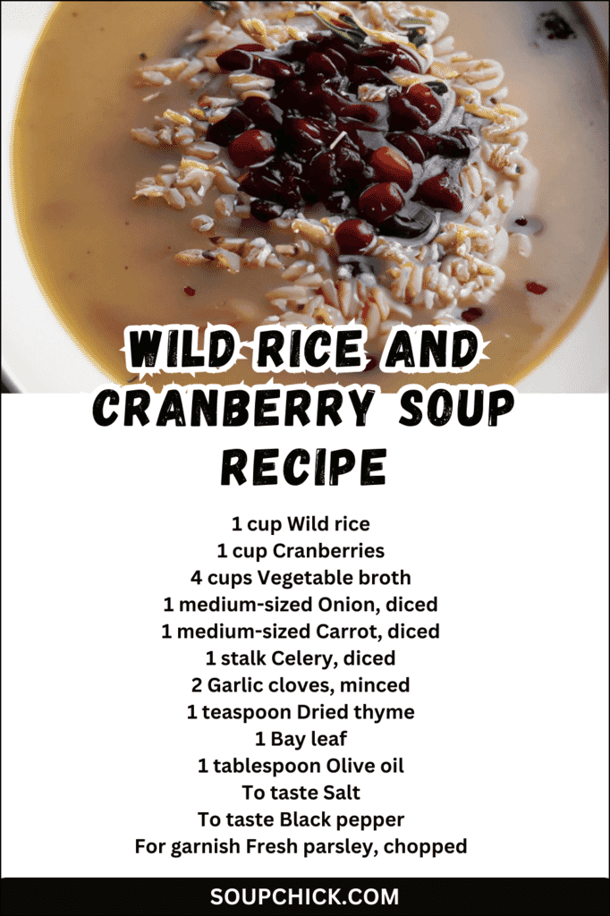 wild rice and cranberry soup recipe