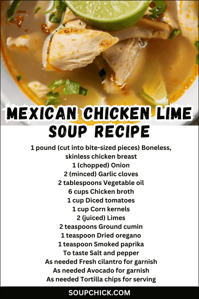 Mexican Chicken Lime Soup Recipe