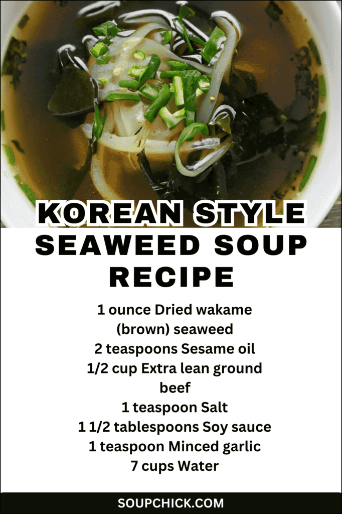 Korean style Seaweed Soup recipe