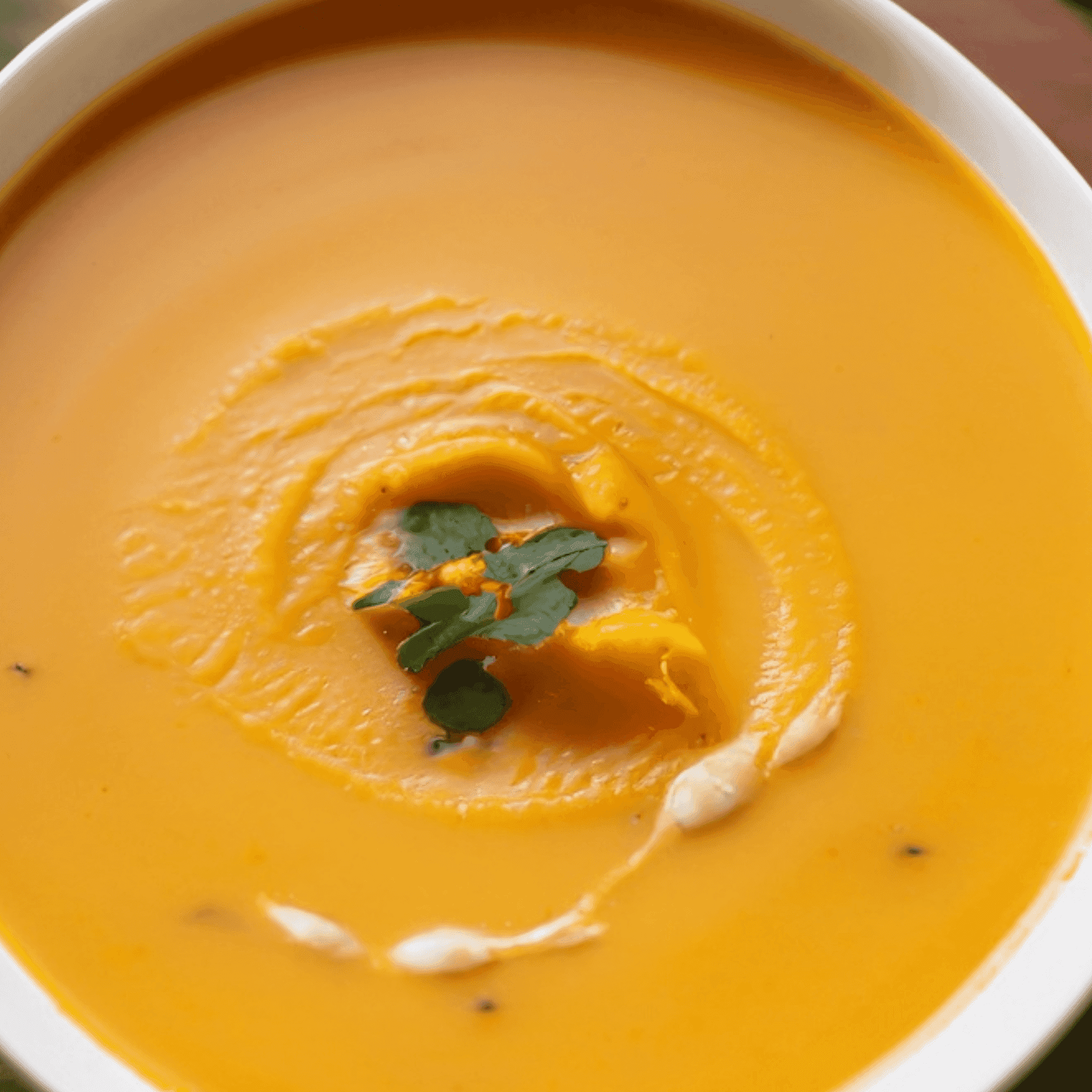 Butternut Squash Soup in Bowl