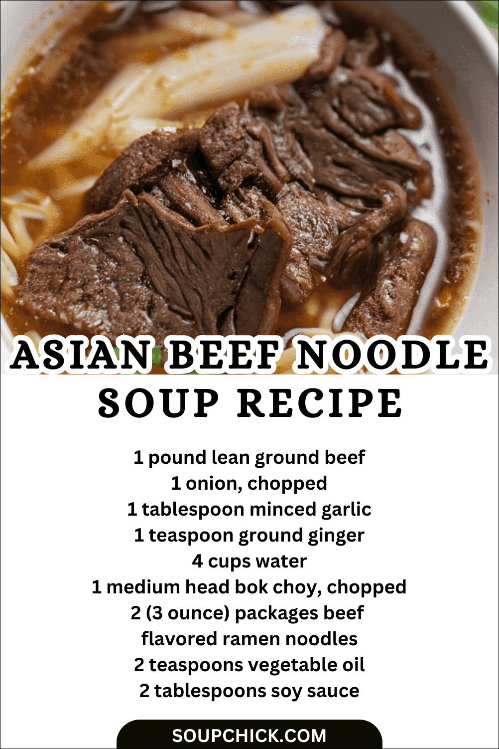 Asian Beef Noodle Soup Recipe Authentic Asian Cuisine Soup Chick 7981