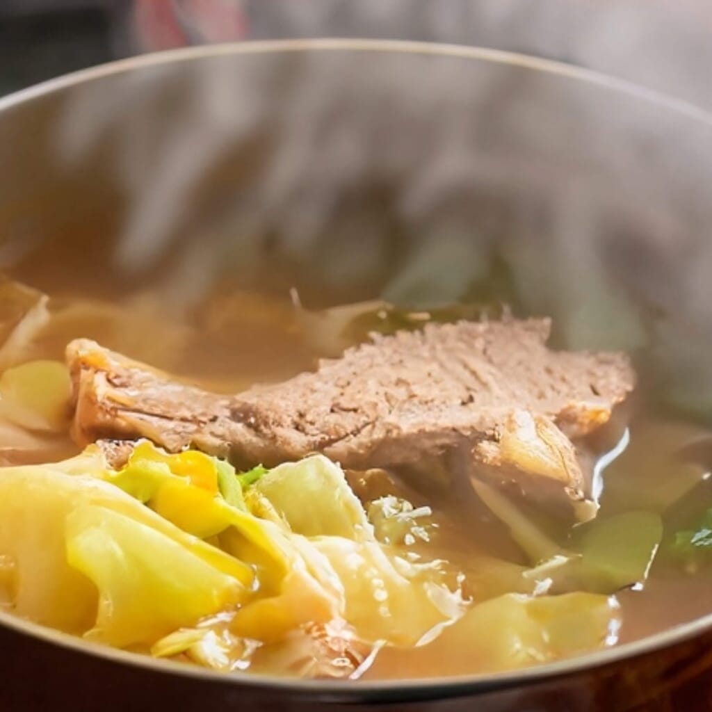 Recipe Direction for Pork Cabbage Soup