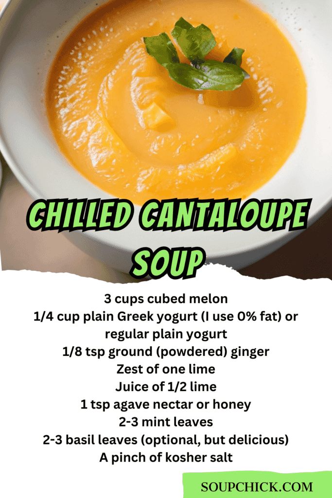 chilled cantaloupe soup
