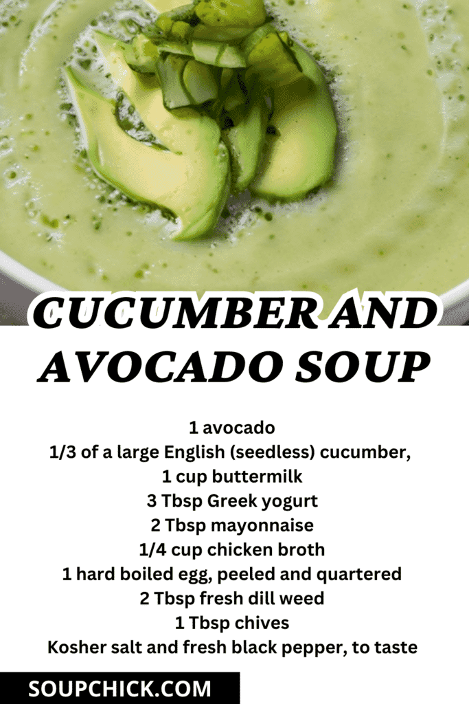 Cucumber And Avocado Soup