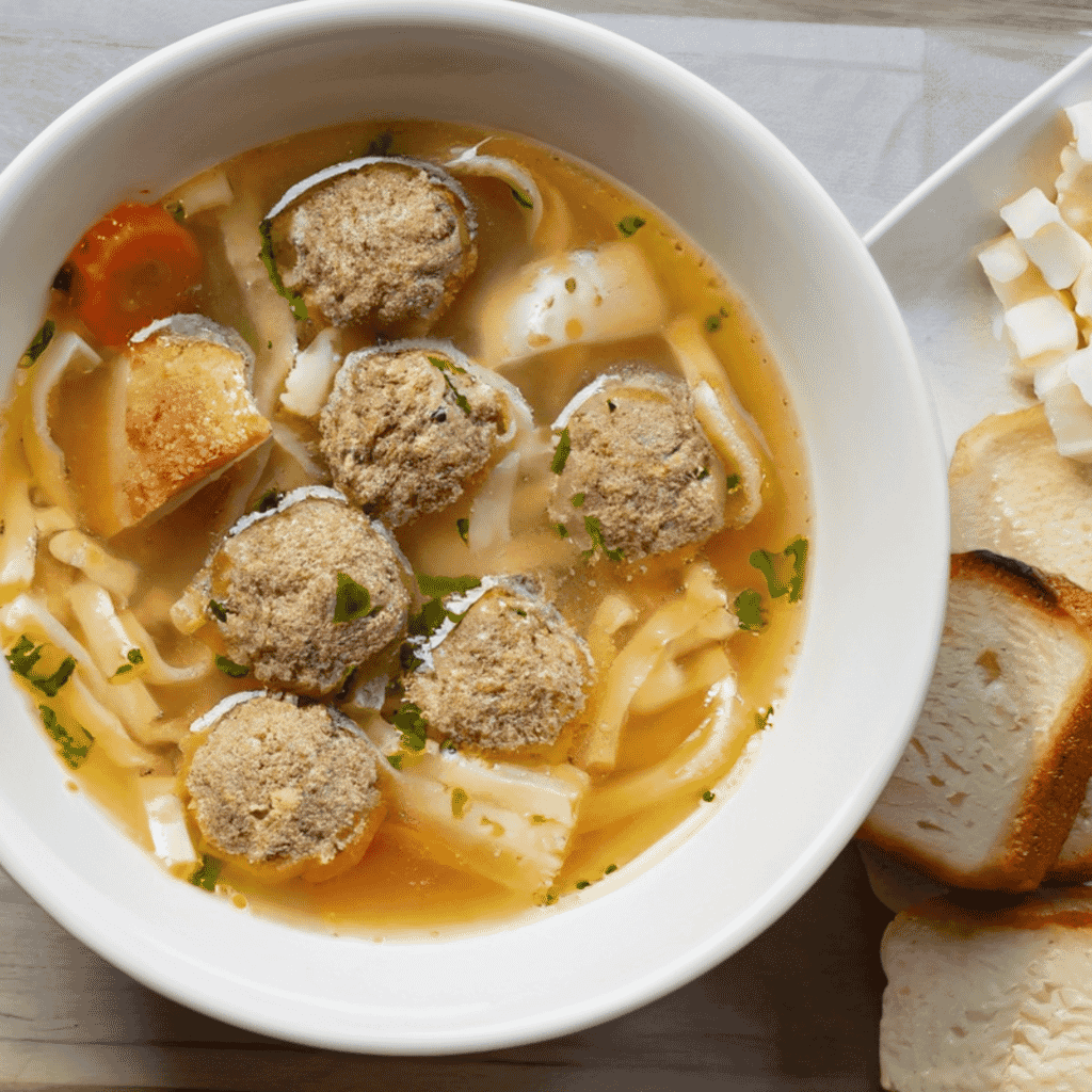 Turkey Meatball Noodle Soup