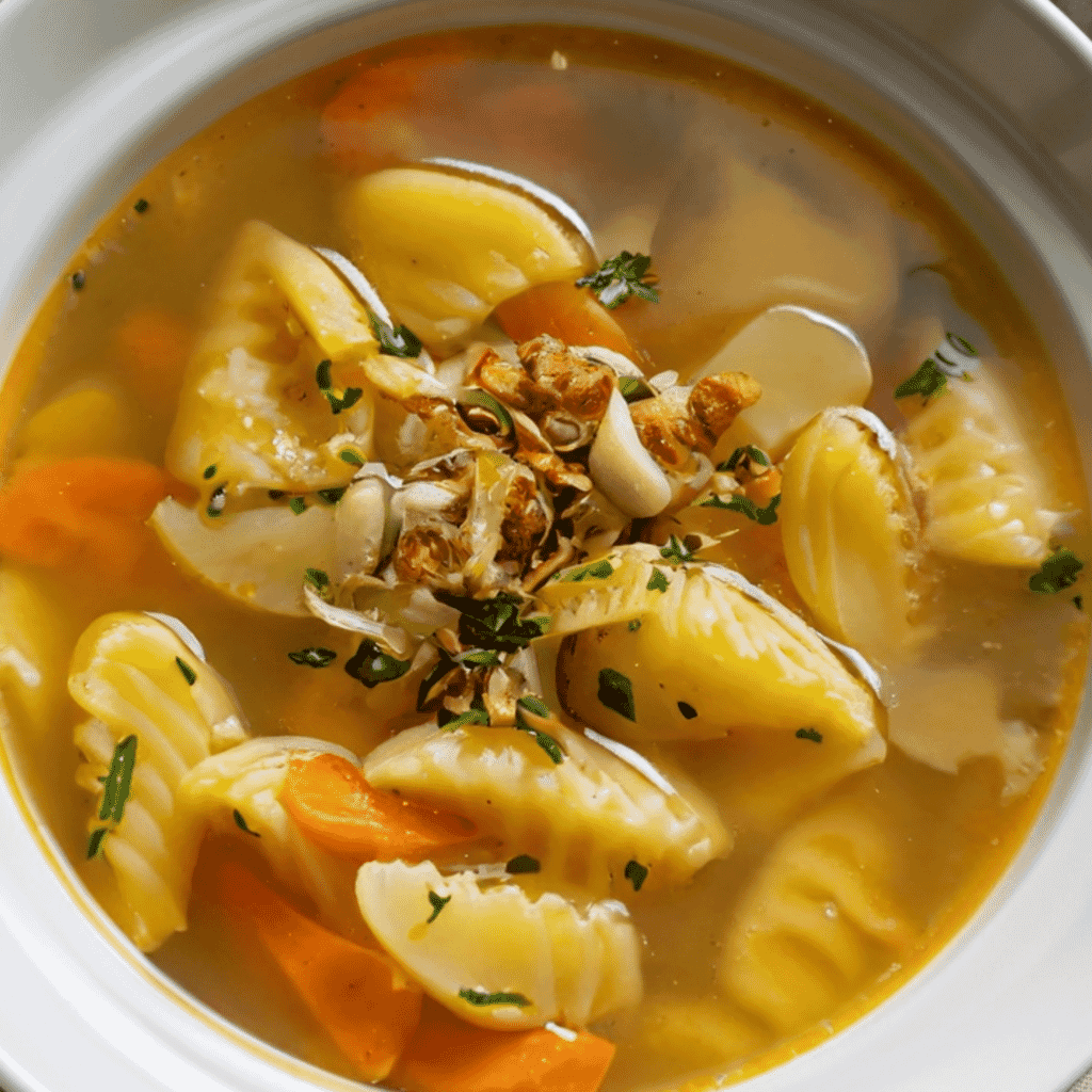 vegetable soup with potatoes and pasta
