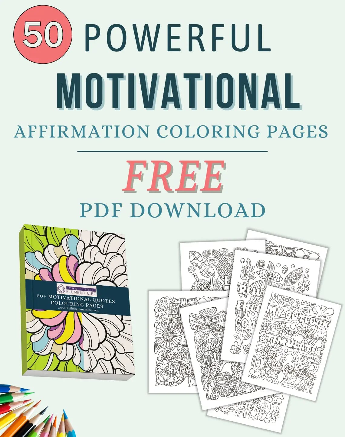 Powerful Motivational Affirmation Coloring Book Bundle